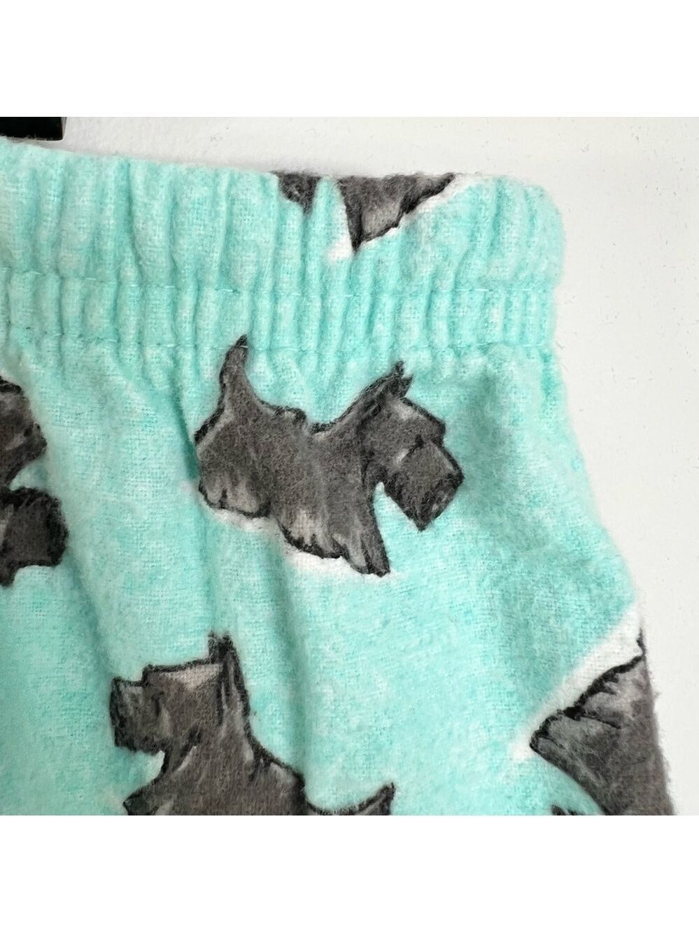 Aqua blue cotton flannel Scottie dog lounge pants pyjama pants XXL / 20 - Picture 9 of 14